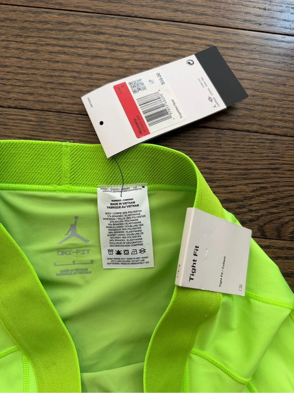 Jordan Leak Protection Period Dri-Fit Bike Shorts | ELECTRIC GREEN | Large